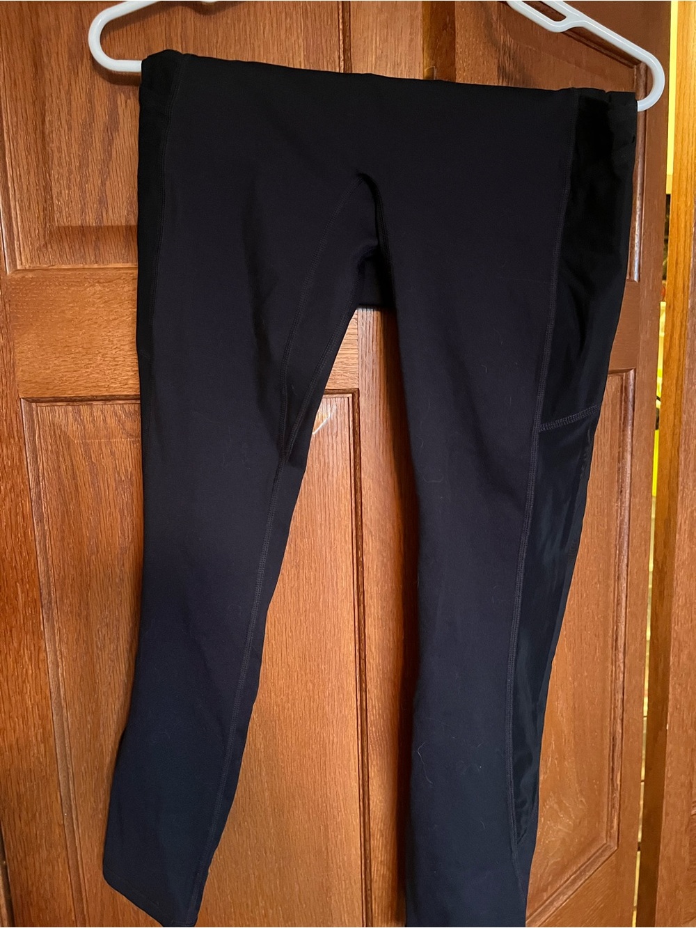 Fabletics Black Women's Leggings with Side Panel Accent
